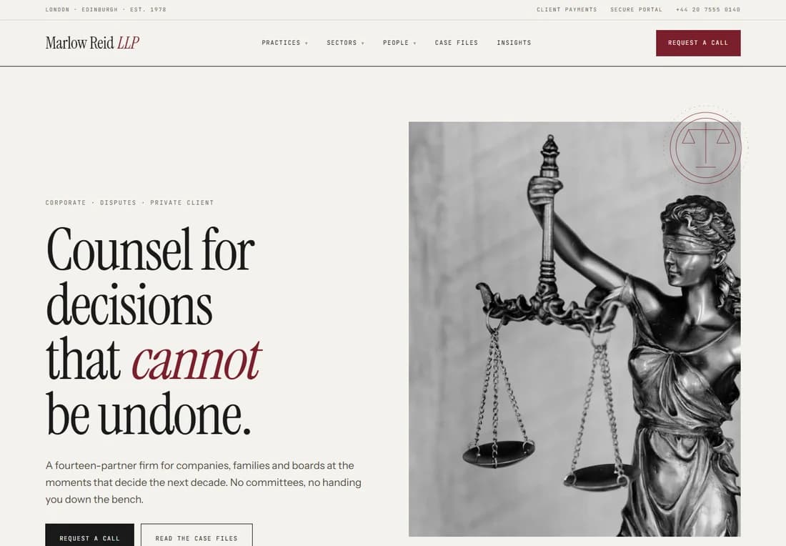 Marlow Reid homepage preview