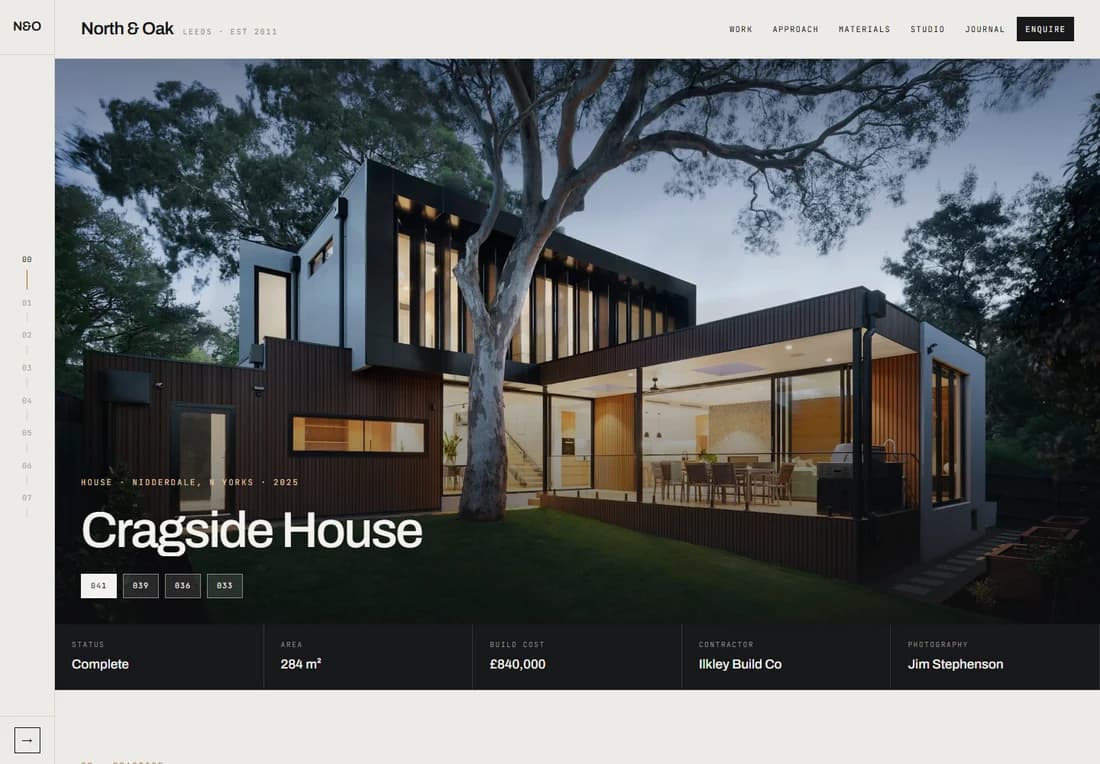 North & Oak homepage preview