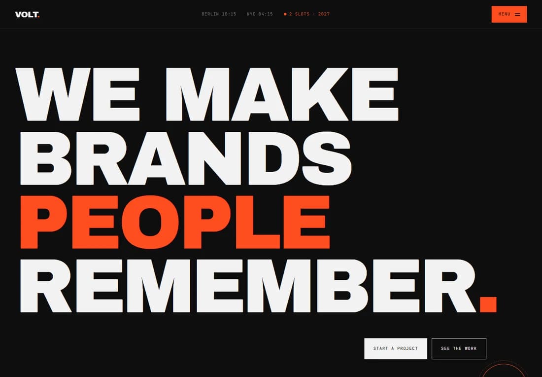 Studio Volt homepage preview
